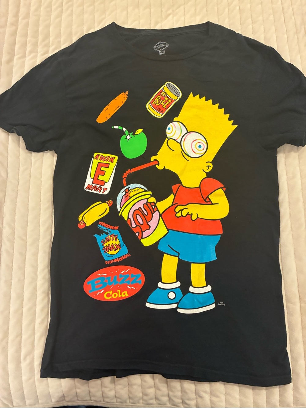 The Simpsons Bart Black Kwik e Mart T-shirt small